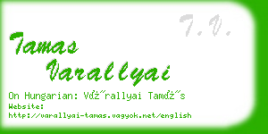 tamas varallyai business card